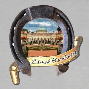 Buchlovice - zámek - magnet podkova