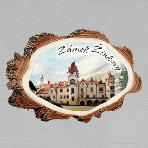 Žinkovy zámek - magnet kůra malá