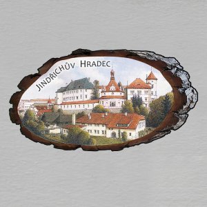 JIndřichův Hradec - Zámek - magnet kůra ovál