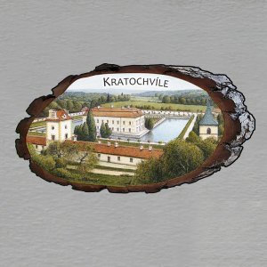 Kratochvíle - Zámek - magnet kůra ovál