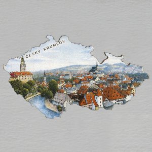 Český Krumlov - Panorama - magnet mapa