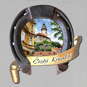 Český Krumlov 1 - magnet podkova