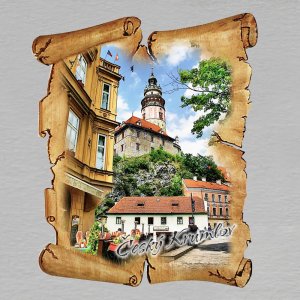 Český Krumlov 1 - magnet pergamen