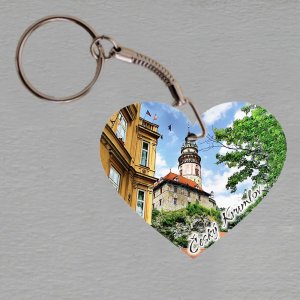 Český Krumlov 1 - klíčenka srdce