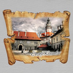 Český Krumlov 2 - magnet pergamen