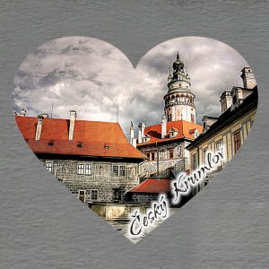 Český Krumlov 2 - magnet srdce