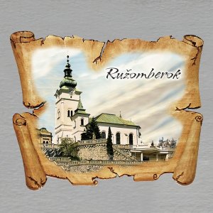 Ružomberok - magnet pergamen